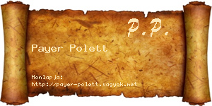 Payer Polett névjegykártya